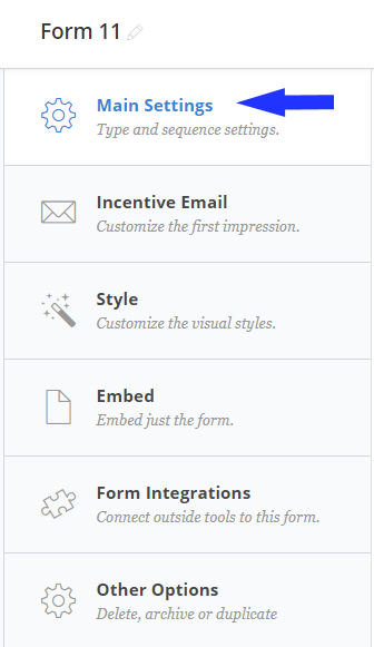 convertkit email form settings